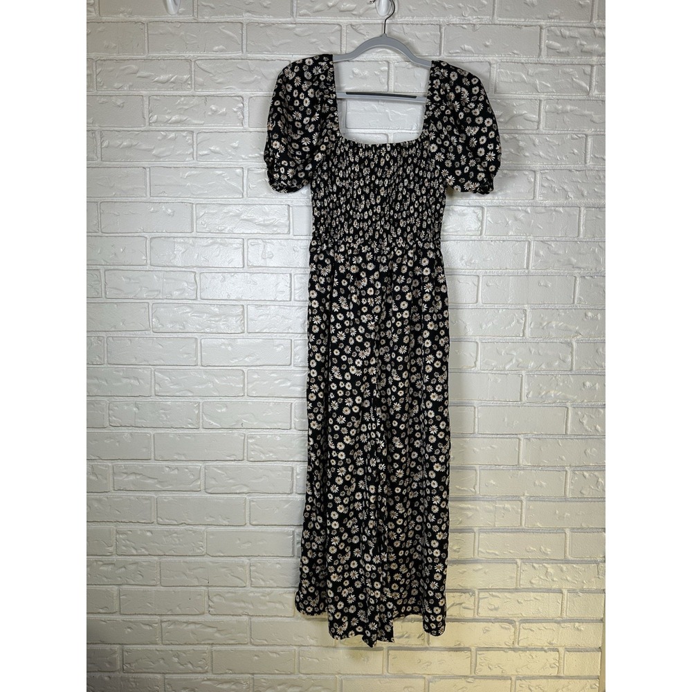 Pie In The Sky Size L Daisy Floral Smocked Wide Leg Jumpsuit Daisy Jones‎ Summer